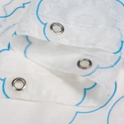 Kate Aurora Blue, White & Frosted Clear Moroccan Medallion Peva Vinyl Eco Friendly Shower Curtain - Standard Size 5 Kate Aurora Blue, White & Frosted Clear Moroccan Medallion Peva Vinyl Eco Friendly Shower Curtain - Standard Size -Shower Room Store GUEST b06e632d dac8 4cdb b944 dfe1063d52b6