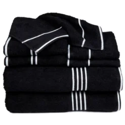 8pc Striped Bath Towel Set - Yorkshire Home -Shower Room Store GUEST b71acb1e 63ff 4102 a245 a9f6cb82a20c