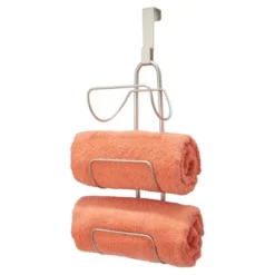 MDesign Metal Over Shower Door Towel Rack Storage Organizer, 3 Tiers -Shower Room Store GUEST b819e398 d638 4280 aef5 e21ab3483aed