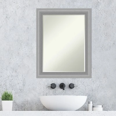 Amanti Art Peak Polished Nickel Narrow Petite Bevel Bathroom Wall Mirror 28.5 X 22.5 In. 6 Amanti Art Peak Polished Nickel Narrow Petite Bevel Bathroom Wall Mirror 28.5 X 22.5 In. - Image 6