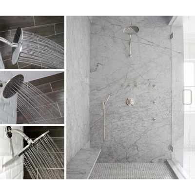 Maison High Pressure 8" Modern Rainfall Showerhead Brushed Nickel Luxury Showerhead -Tool Free Installation - Best Showerhead, Bathroom Essential 1 Maison High Pressure 8" Modern Rainfall Showerhead Brushed Nickel Luxury Showerhead -Tool Free Installation - Best Showerhead, Bathroom Essential