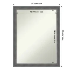 Amanti Art Dixie Grey Rustic Petite Bevel Wood Bathroom Wall Mirror 26.25 X 20.25 In. 11 Amanti Art Dixie Grey Rustic Petite Bevel Wood Bathroom Wall Mirror 26.25 X 20.25 In. -Shower Room Store GUEST bbf515d7 da01 45f0 814e 685fa976d269