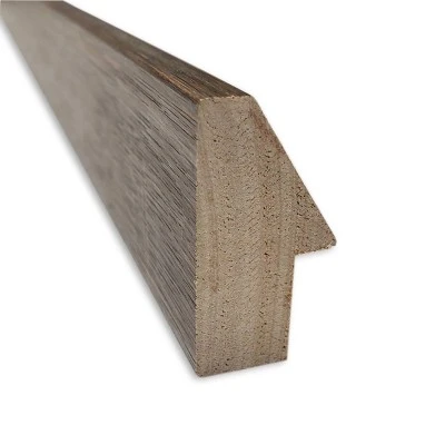 39" X 28" Non-Beveled Hardwood Wedge Wood Bathroom Wall Mirror Mocha Brown - Amanti Art 1 39" X 28" Non-Beveled Hardwood Wedge Wood Bathroom Wall Mirror Mocha Brown - Amanti Art