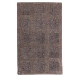 Square Honeycomb 100% Cotton Reversible Bath Rug Stone By Knightsbridge -Shower Room Store GUEST be46c5c8 c35e 46ce b504 904e4ed949cf