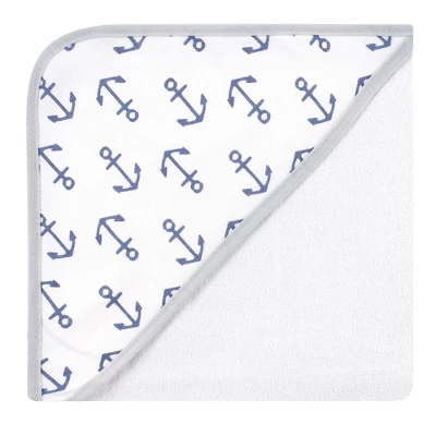Hudson Baby Infant Boy Cotton Rich Hooded Towels, Sailor Elephant, One Size 2 Hudson Baby Infant Boy Cotton Rich Hooded Towels, Sailor Elephant, One Size - Image 2