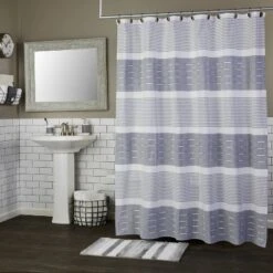 Pleated Striped Shower Curtain Gray - SKL Home -Shower Room Store GUEST c2378629 d52f 4ddf 9ffd 4f5c7b1c3f27