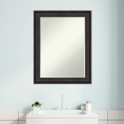 Amanti Art Allure Charcoal Petite Bevel Wood Bathroom Wall Mirror 28.5 X 22.5 In. 6 Amanti Art Allure Charcoal Petite Bevel Wood Bathroom Wall Mirror 28.5 X 22.5 In. - Image 6