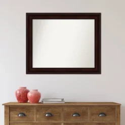 33" X 27" Non-Beveled Bathroom Wall Mirror Coffee Bean Brown - Amanti Art 12 33" X 27" Non-Beveled Bathroom Wall Mirror Coffee Bean Brown - Amanti Art -Shower Room Store GUEST c5dfd5b4 95b7 4e6a 8745 cc2464aaa4f4