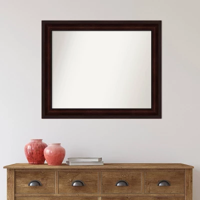 33" X 27" Non-Beveled Bathroom Wall Mirror Coffee Bean Brown - Amanti Art 5 33" X 27" Non-Beveled Bathroom Wall Mirror Coffee Bean Brown - Amanti Art - Image 5