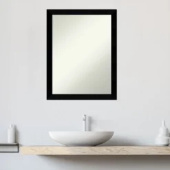 Black Museum Non-Beveled Wood Bathroom Wall Mirror -Shower Room Store GUEST c61a18a3 b0bd 4111 9903 7c1717dfccfb