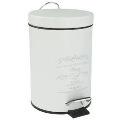 Home Basics Paris 3 Liter Waste Bin, White 8 Home Basics Paris 3 Liter Waste Bin, White -Shower Room Store GUEST c63cd169 1d6a 4e81 91b2 e4f34af7bba9