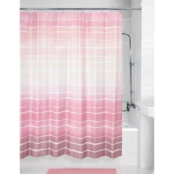 Metallic Ombre Striped Shower Curtain - Allure Home Creations