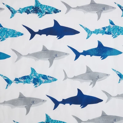 Kate Aurora Montauk Accents Complete 5 Piece Juvi Sharks Themed Fabric Shower Curtain Bathroom Set 10 Kate Aurora Montauk Accents Complete 5 Piece Juvi Sharks Themed Fabric Shower Curtain Bathroom Set - Image 10