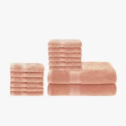 2 Piece Bath Towel And 12 Piece Face Towel Set, Rayon From Bamboo And Cotton, Plush And Thick, Solid Terry Towels With Dobby Border By Blue Nile Mills -Shower Room Store GUEST c8d2b09f 0879 4220 88bf 605384cb96b8
