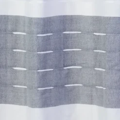 Pleated Striped Shower Curtain Gray - SKL Home