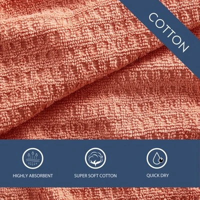 Tommy Bahama Northern Pacific 100% Cotton Terry- 6 Piece- Towel Set, Orange- 6 Pc Towel Set 2 Tommy Bahama Northern Pacific 100% Cotton Terry- 6 Piece- Towel Set, Orange- 6 Pc Towel Set - Image 2