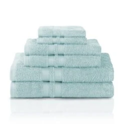 Cotton 6 Piece Bath Towel Set, Plush And Quick Drying, Classic Ionic Jacquard Border And Embroidered Trim By Blue Nile Mills 25 Cotton 6 Piece Bath Towel Set, Plush And Quick Drying, Classic Ionic Jacquard Border And Embroidered Trim By Blue Nile Mills -Shower Room Store GUEST d2e396b5 864f 42be 99e4 b2892e7af57b