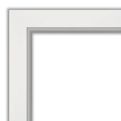 42" X 30" Non-Beveled Eva Bathroom Wall Mirror White - Amanti Art 2 42" X 30" Non-Beveled Eva Bathroom Wall Mirror White - Amanti Art - Image 2
