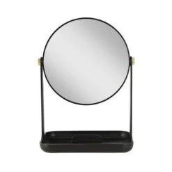 10.5" Round Back To School Makeup Mirror With Accessory Tray And Phone Holder - Zadro -Shower Room Store GUEST d3558395 b753 411d a9ea 3c8ac1b9f284