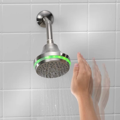 2.5 GPM Four Function Wall Mount Wave Sensor Shower Head With Temp LED - Tosca 1 2.5 GPM Four Function Wall Mount Wave Sensor Shower Head With Temp LED - Tosca