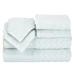 6pc Chevron Bath Towel And Washcloth Set - Yorkshire Home
