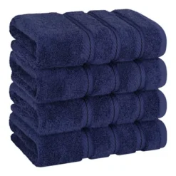 American Soft Linen 4 Pack Hand Towel Set, 100% Cotton, 16 Inch By 28 Inch, Hand Face Towels For Bathroom -Shower Room Store GUEST d5440b03 e8a6 4a6e 8e98 ceb43b111407