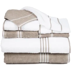 8pc Striped Bath Towel Set - Yorkshire Home -Shower Room Store GUEST d61744de d03b 4d6f a29f e2b02bdd0c59