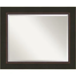 Amanti Art Milano Bronze Beveled Wood Bathroom Wall Mirror -Shower Room Store GUEST d775a4eb 6c23 4d55 bf9a bde18a94aa04