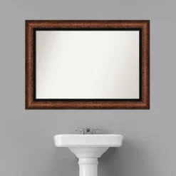 43" X 31" Non-Beveled Vogue Bronze Bathroom Wall Mirror - Amanti Art 13 43" X 31" Non-Beveled Vogue Bronze Bathroom Wall Mirror - Amanti Art -Shower Room Store GUEST d8cf0fa4 5bac 45b1 9174 bdccf586ad7e