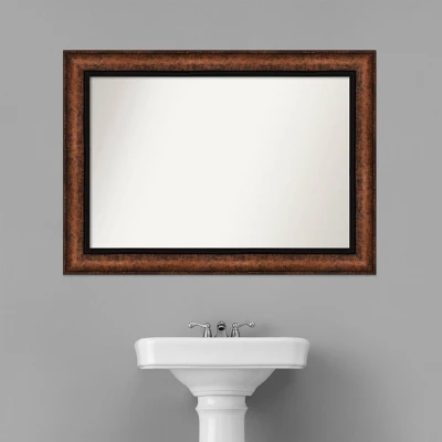43" X 31" Non-Beveled Vogue Bronze Bathroom Wall Mirror - Amanti Art 7 43" X 31" Non-Beveled Vogue Bronze Bathroom Wall Mirror - Amanti Art - Image 7
