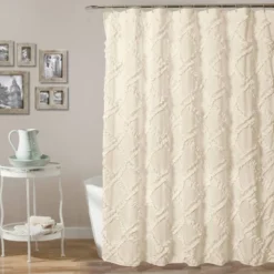 Ruffle Diamond Shower Curtain - Lush Décor -Shower Room Store GUEST d992d973 1e8f 4b36 b4b9 56ce1c2b6201