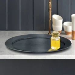 Bogart Metal Vanity Storage Tank Top Tray Organizer For Makeup Brushes - Nu Steel