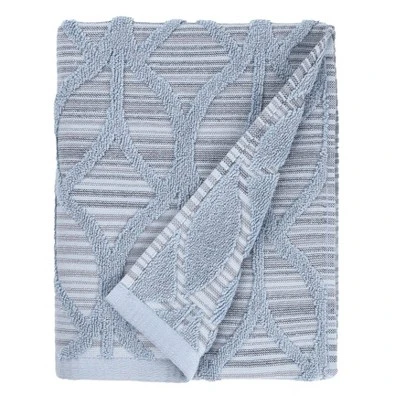 Alev Jacquard Bath/Hand Towels Set Blue - Linum Home Textiles 2 Alev Jacquard Bath/Hand Towels Set Blue - Linum Home Textiles - Image 2