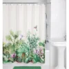Palm Valley Shower Curtain White/Green - Allure Home Creations