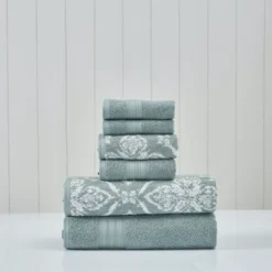 Modern Threads 6-Piece Cotton Jacquard Towel Set, Amaris. 18 Modern Threads 6-Piece Cotton Jacquard Towel Set, Amaris. -Shower Room Store GUEST e49fb296 2be9 481f 9b8e 31c9d629a6a8