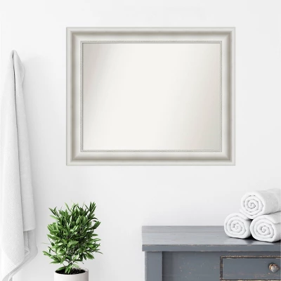 34" X 28" Non-Beveled Parlor White Bathroom Wall Mirror - Amanti Art 8 34" X 28" Non-Beveled Parlor White Bathroom Wall Mirror - Amanti Art - Image 8