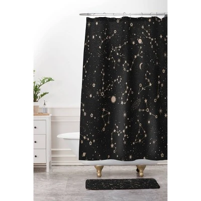 Iveta Abolina Starry Night Memory Foam Bath Mat Black - Deny Designs 2 Iveta Abolina Starry Night Memory Foam Bath Mat Black - Deny Designs - Image 2