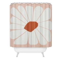 Beshka Kueser Abstract Collage Flower Shower Curtain White - Deny Designs