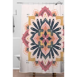 Avenie Mandala Shower Curtain Pink - Deny Designs