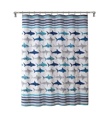 Kate Aurora Montauk Accents Complete 5 Piece Juvi Sharks Themed Fabric Shower Curtain Bathroom Set 11 Kate Aurora Montauk Accents Complete 5 Piece Juvi Sharks Themed Fabric Shower Curtain Bathroom Set - Image 11