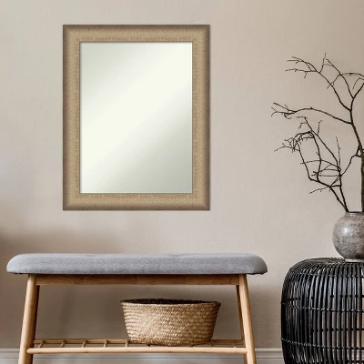 23" X 29" Non-Beveled Elegant Bathroom Wall Mirror Brushed Bronze - Amanti Art 4 23" X 29" Non-Beveled Elegant Bathroom Wall Mirror Brushed Bronze - Amanti Art - Image 4