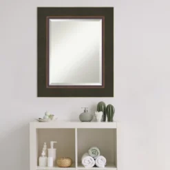 Amanti Art Milano Bronze Beveled Wood Bathroom Wall Mirror -Shower Room Store GUEST ee5cb5e2 39b1 4e26 9fb4 e2a9991d3d74