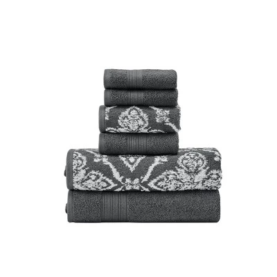 Modern Threads 6-Piece Cotton Jacquard Towel Set, Amaris. 2 Modern Threads 6-Piece Cotton Jacquard Towel Set, Amaris. - Image 2