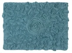 Bell Flower Collection Cotton Floral Pattern Tufted Bath Rug - Home Weavers