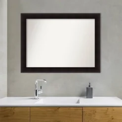44" X 33" Non-Beveled Portico Espresso Wood Bathroom Wall Mirror - Amanti Art 14 44" X 33" Non-Beveled Portico Espresso Wood Bathroom Wall Mirror - Amanti Art -Shower Room Store GUEST f0c6dcae bcfc 48a3 9e75 ef28b7dd7182