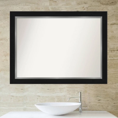 44" X 33" Non-Beveled Eva Bathroom Wall Mirror Black - Amanti Art 5 44" X 33" Non-Beveled Eva Bathroom Wall Mirror Black - Amanti Art - Image 5