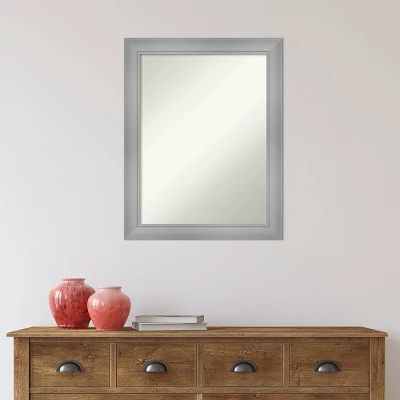 22" X 28" Non-Beveled Flair Bathroom Wall Mirror Polished Nickel - Amanti Art 6 22" X 28" Non-Beveled Flair Bathroom Wall Mirror Polished Nickel - Amanti Art - Image 6