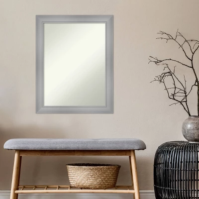 22" X 28" Non-Beveled Flair Bathroom Wall Mirror Polished Nickel - Amanti Art 5 22" X 28" Non-Beveled Flair Bathroom Wall Mirror Polished Nickel - Amanti Art - Image 5