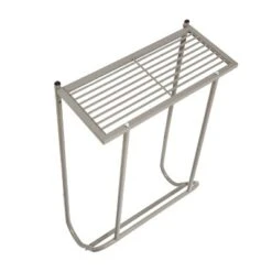 Honey-Can-Do Steel Wall Mounted Bathroom Towel Holder With Shelf Gray -Shower Room Store GUEST f7f65262 b743 4d40 95b2 facaddfb5ba2