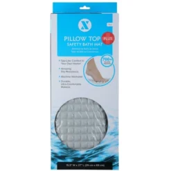 Cushioned Pillow Top Non-Slip Rubber Bathtub Mat Gray - Slipx Solutions
